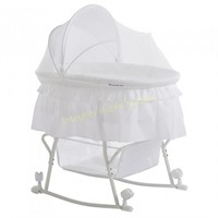 Dream On Me Lacy Portable 2-In-1 Bassinet White