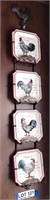 (2) Sets of Wall Hanging Rooster Decorative Plates