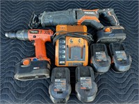 Rigid Battery Powered Tool Lot w/Charger