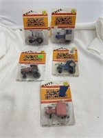 6 Ertl Die Cast Tractors 1:64 Scale in box