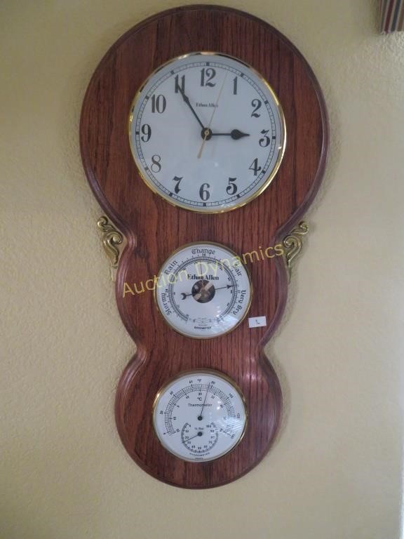 Ethan Allen Wall Clock / Weather Station