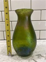 Antique Loetz or Czech Speckled Glass Vase