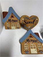 Hand painted wooded wall decor home Sweet Home K