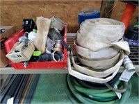 LOT OF HOSE & VARIOUS VALVES