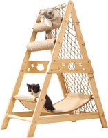 Wooden Cat Tree  Triangle Design  34' H