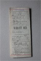1899 Warranty Deed w/2 50c Documentary