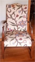 Statesville Chair Company floral stitched open