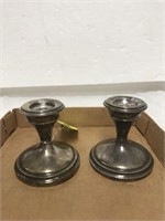 PR WEIGHTED STERLING CANDLE HOLDERS