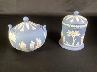 Wedgwood Blue Jasper Ware with Lids