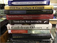 Stack of civil war books