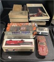 Die Cast Replica Cars, Old Hardcover Books.