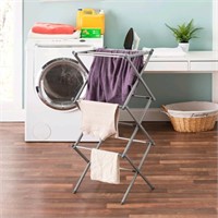 3-Tier Expandable Clothes Dryer, Gray, 17-29.5x14.