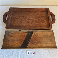 Vintage Mandolin & Wood Platter