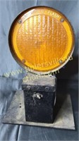 Antique railroad reflector light with switch