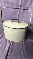 Green granite ware miners lunch pail