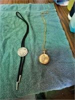 Bolo tie & pocket watch