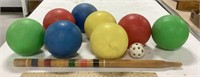Croquet balls w/ wood marker