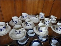 10+ Blue & White Decorated Demitasse Cups &