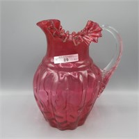 Victorian cranberry water pitcher
