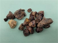 Raw Garnet Gemstones, Various Sizes