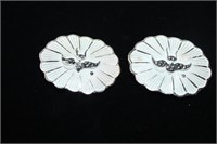 Pair of White Flower Ear Clip-Ons