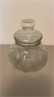 Vintage Pressed Glass Biscotti Jar