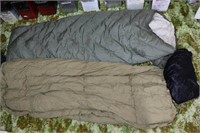 (2) Sleeping Bags & (1) Sleeping Bag Liner