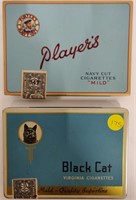 2 Vintage Black Cat & Players Cigarette Tins