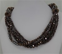 18" Brown Beaded Necklace