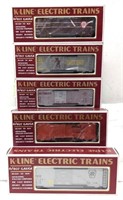 Modern Era K-Line O Gauge boxcars and reefer in bo