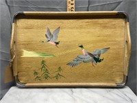 Vintage wooden duck tray
