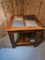 Tile Wooden End Table