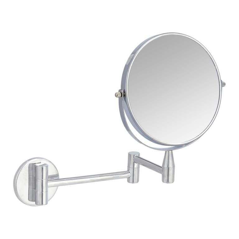 Basics Wall Mount Round Vanity Mirror, 1X/5X Magn