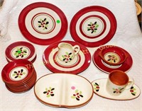 24 Pieces Stangl Cranberry Pattern