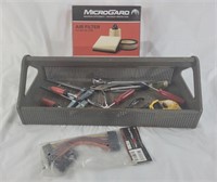 Handheld tool box with various tools