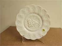 Milk Glass Plate and Holder