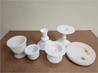 Milk Glass Dishes and Plates