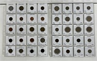 (2) SHEETS OF ASSORTED COINS