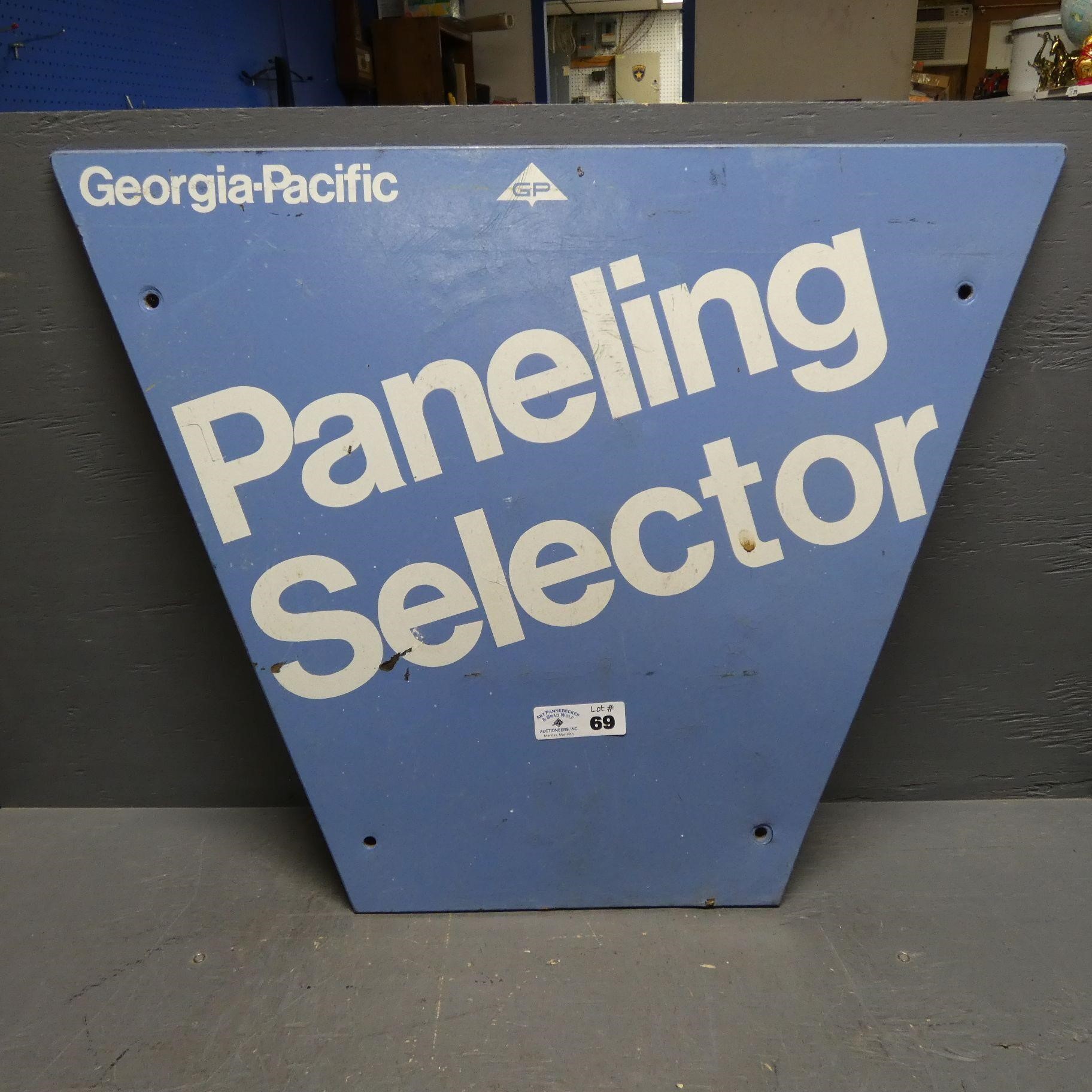 Georgia Pacific Paneling Selector Sign