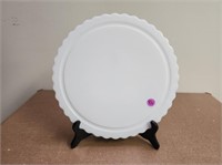 Milk Glass Cake Platter