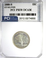 1999-S Silver Quarter PCI PR70 DCAM Connecticut