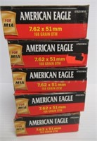(100) Rounds of American Eagle M1A 7.62x51 in