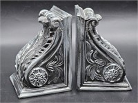 Ceramic Scroll Bookends