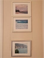 (3) Framed Seaside Photos