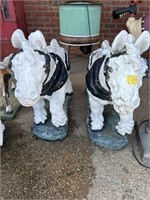 Pair of Concrete Draft Horse Statues,