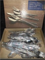 32 PCS NATIONAL SILVER COSTELLANO UNUSED FLATWARE