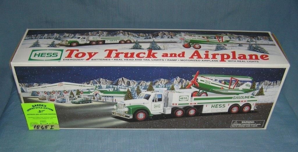 Vintage Hess Toy Truck and airplane scarcer toy