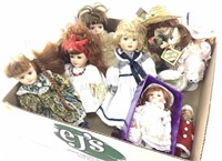 (8pc) Assorted Collector Dolls, Porcelain Doll