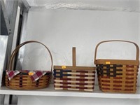 3 longaberger baskets