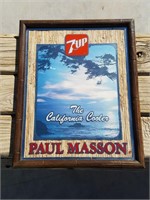" 7Up/Paul Masson" Bar Mirror